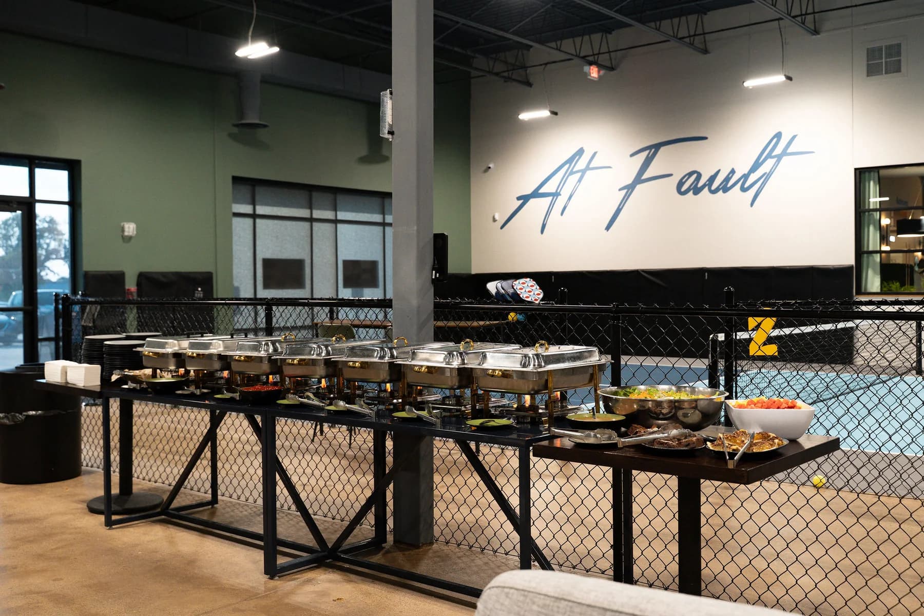Indoor pickleball courts at At Fault for Richardson players