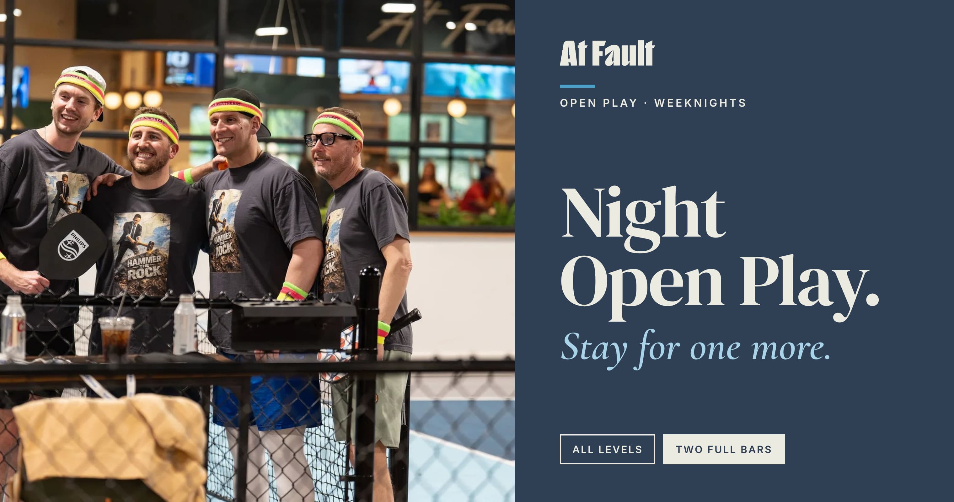 Social Wednesday Night Open Play, All Levels